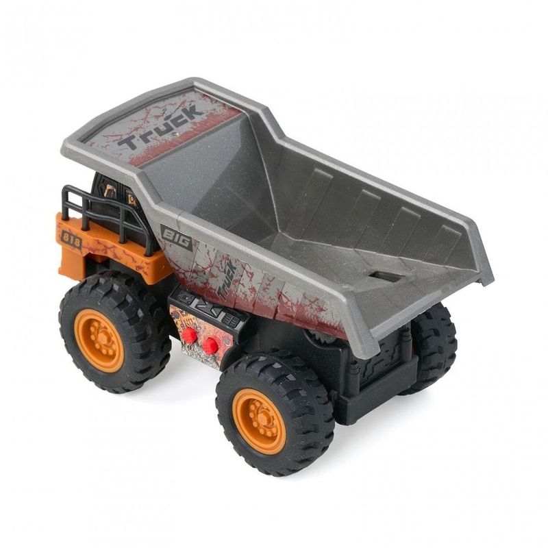 Jucarii, Copii si Bebe - Jucarii si jocuri - Vehicule si jucarii cu telecomanda - Utilaje constructie de jucarie - Basculanta de jucarie FUN TRUCK, Momki, cu lumini si sunete, negru+portocaliu+gri, 3ani+ - Infinity.ro
