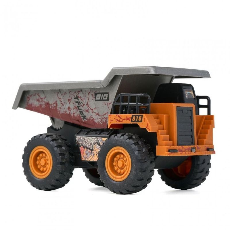 Jucarii, Copii si Bebe - Jucarii si jocuri - Vehicule si jucarii cu telecomanda - Utilaje constructie de jucarie - Basculanta de jucarie FUN TRUCK, Momki, cu lumini si sunete, negru+portocaliu+gri, 3ani+ - Infinity.ro