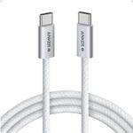Laptop, Telefoane si Tablete - Telefoane mobile si accesorii - Accesorii Telefoane - Cabluri si adaptoare telefoane - Cablu Date/Alimentare Anker Zolo, USB-C la USB-C, 240W, 1m, nylon, negru - A8060H21 - Infinity.ro