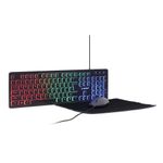 PC, gaming si accesorii - Periferice PC - Tastaturi - Set tastatura/mouse/mousepad, Gembird, RGB, Negru - Infinity.ro