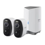 Casa si Gradina - Electrice - Smart Home - Camere de supraveghere - Camera Waterproof de Supraveghere Exterior, 2K, 16GB, 2x Camera Kit - Baseus N1 (S0TW002131) - White - Infinity.ro