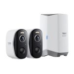 Casa si Gradina - Electrice - Smart Home - Camere de supraveghere - Camera Waterproof de Supraveghere Exterior, 2K, 16GB, 2x Camera Kit - Baseus N1 (S0TW002131) - White - Infinity.ro