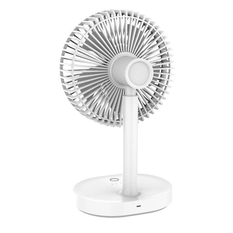 Electronice si Electrocasnice - Climatizare si sisteme de incalzire - Aparate racire aer - Ventilatoare - Ventilator portabil, Platinet 45242, diametru 140mm, cu baterie 3000mAh si lumina de noapte, alb - Infinity.ro