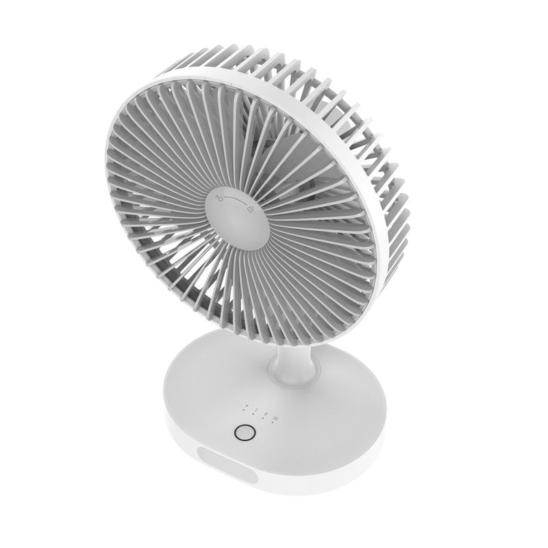 Electronice si Electrocasnice - Climatizare si sisteme de incalzire - Aparate racire aer - Ventilatoare - Ventilator portabil, Platinet 45242, diametru 140mm, cu baterie 3000mAh si lumina de noapte, alb - Infinity.ro