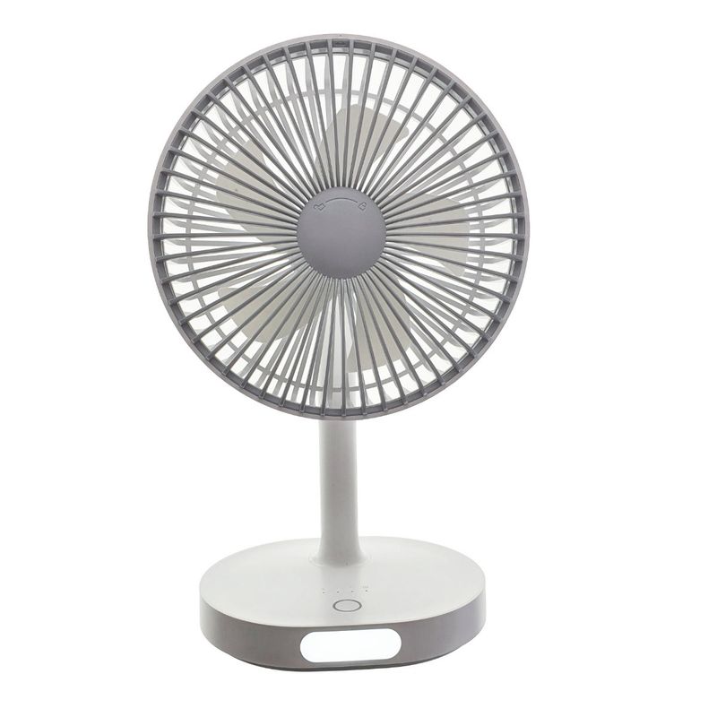 Electronice si Electrocasnice - Climatizare si sisteme de incalzire - Aparate racire aer - Ventilatoare - Ventilator portabil, Platinet 45242, diametru 140mm, cu baterie 3000mAh si lumina de noapte, alb - Infinity.ro