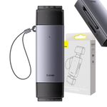 TV, Audio-Video si Foto - Aparate foto si accesorii - Accesorii foto si video - Carduri memorie - Cititor de carduri de memorie SD/TF din seria Baseus Lite, USB + USB-C, gri - Infinity.ro