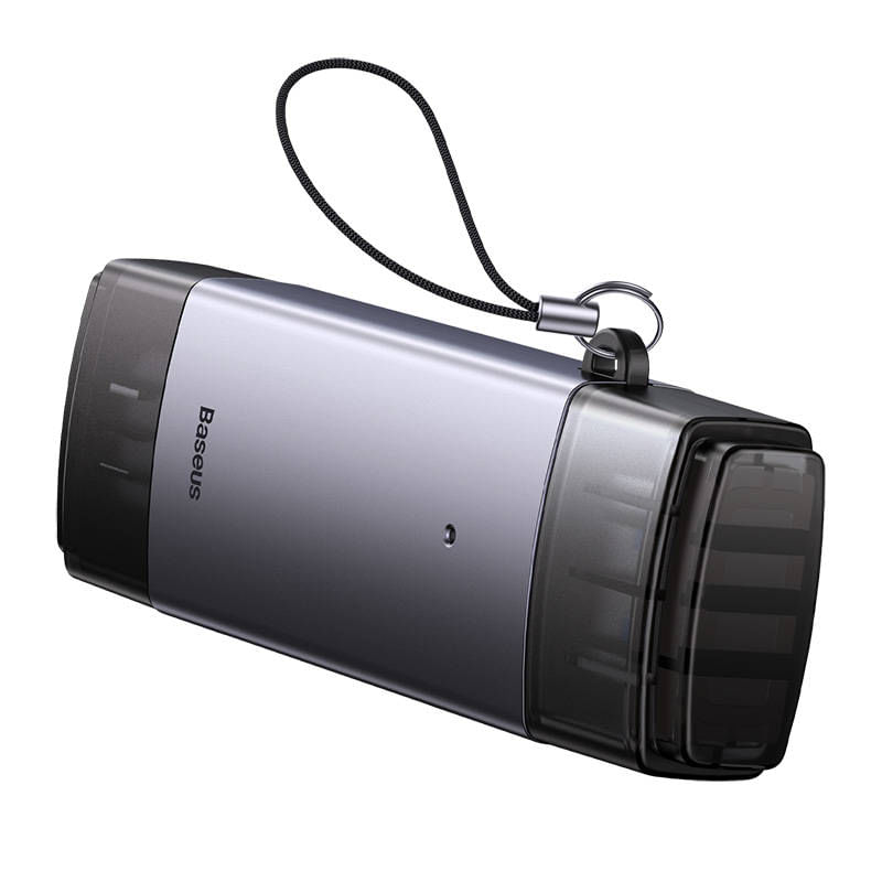 TV, Audio-Video si Foto - Aparate foto si accesorii - Accesorii foto si video - Carduri memorie - Cititor de carduri de memorie SD/TF din seria Baseus Lite, USB + USB-C, gri - Infinity.ro