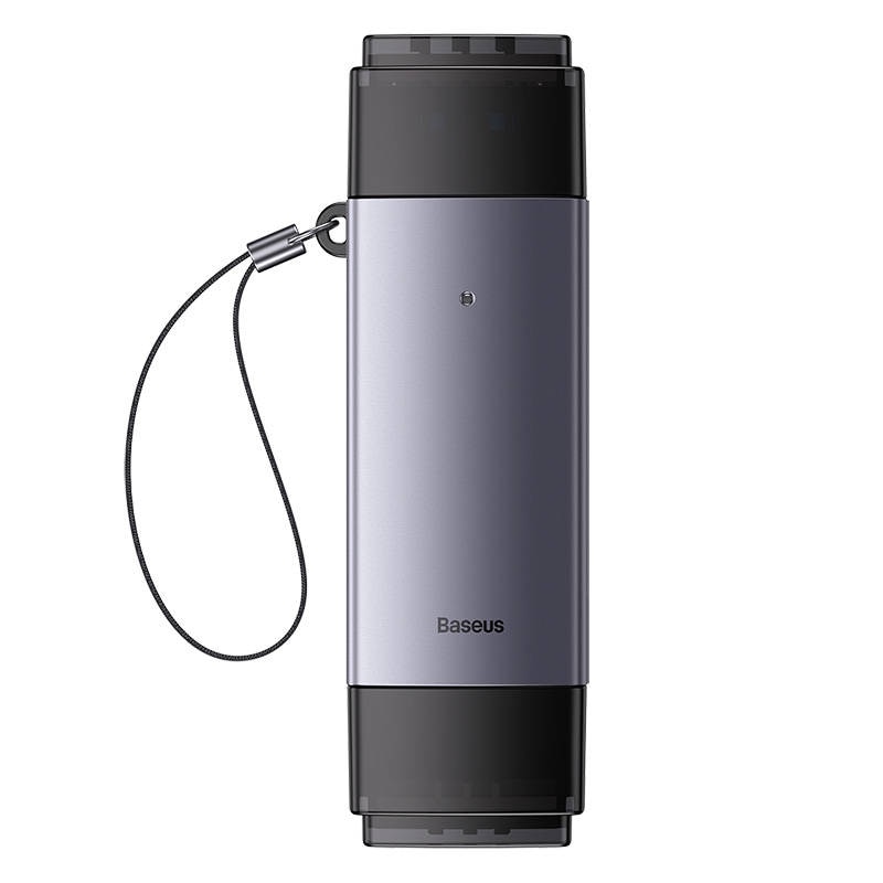 TV, Audio-Video si Foto - Aparate foto si accesorii - Accesorii foto si video - Carduri memorie - Cititor de carduri de memorie SD/TF din seria Baseus Lite, USB + USB-C, gri - Infinity.ro