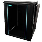 PC, gaming si accesorii - Servere - Rack server - Rack Wallmount SPACER 15U 600x600mm, Flatpack, Usa Sticla, Negru - Infinity.ro