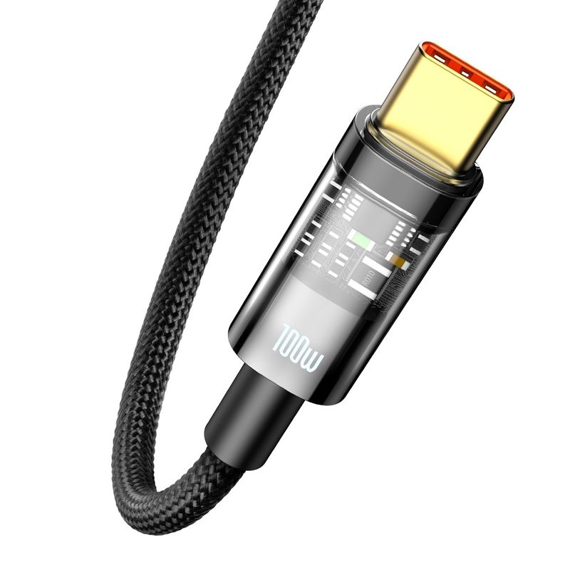Laptop, Telefoane si Tablete - Telefoane mobile si accesorii - Accesorii Telefoane - Cabluri si adaptoare telefoane - Cablu Baseus Explorer, USB la USB-C, 100W, Fast Charging, 2m, Negru - Infinity.ro