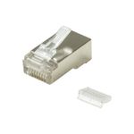 PC, gaming si accesorii - Retelistica - Cabluri si accesorii - Set mufe RJ-45 Logilink pentru cablu FTP, SFTP, Cat5e, RJ-45 tata, ecranat, plastic cu metal, cu insertie, 100 bucati - Infinity.ro