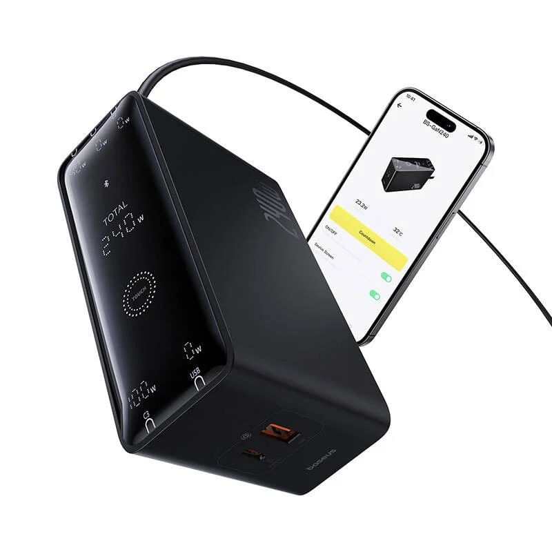 Laptop, Telefoane si Tablete - Laptopuri si accesorii - Accesorii Laptop - Docking stations - Docking Station Baseus Digital GaN Intelligent Desktop 240W Negru - Infinity.ro
