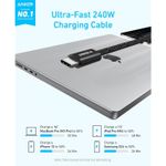 Laptop, Telefoane si Tablete - Telefoane mobile si accesorii - Accesorii Telefoane - Cabluri si adaptoare telefoane - Cablu Anker Zolo USB-C la USB-C, 240W, 1.8m, Negru - Infinity.ro