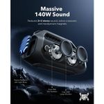 TV, Audio-Video si Foto - Portabile audio - Boxe portabile - Boxa portabila Anker Soundcore Boom 2 Plus, 140W, BassUp 2.0, IPX7, Lumini RGB, Baterie externa, Bluetooth 5.3, Negru - Infinity.ro