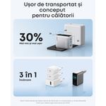 Laptop, Telefoane si Tablete - Telefoane mobile si accesorii - Accesorii Telefoane - Incarcatoare telefoane - Incarcator retea Anker 100W, 2x USB-C, 1x USB-A, Smart-Display, Argintiu - Infinity.ro