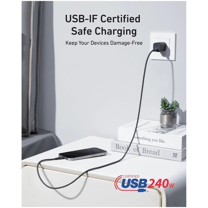 Laptop, Telefoane si Tablete - Telefoane mobile si accesorii - Accesorii Telefoane - Cabluri si adaptoare telefoane - Cablu Anker USB-C la USB-C 0.9m 240W negru - Infinity.ro