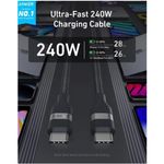Laptop, Telefoane si Tablete - Telefoane mobile si accesorii - Accesorii Telefoane - Cabluri si adaptoare telefoane - Cablu Anker USB-C la USB-C 0.9m 240W negru - Infinity.ro