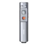 TV, Audio-Video si Foto - Accesorii TV si audio - Telecomenzi - Presenter multifunctional Baseus Orange Dot Wireless, 2.4GHz, USB si USB-C, 250 mAh, Red Laser Pointer, Universal, Gri - Infinity.ro