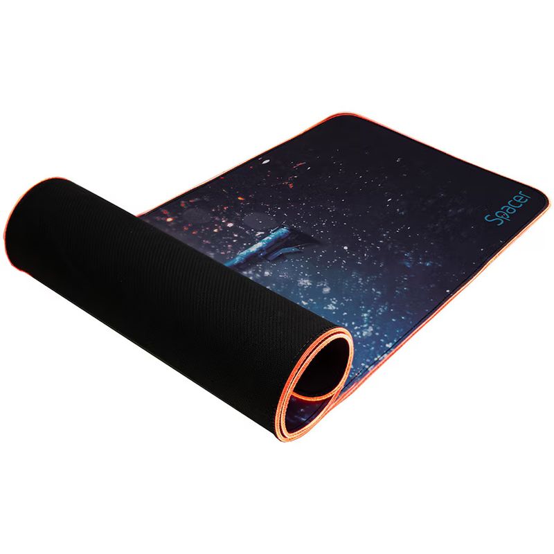 PC, gaming si accesorii - Periferice PC - Mousepad - Mousepad gaming RGB, Spacer, cauciuc si material textil, 900 x 300 x 3 mm, 1.8 m lungime Cablu - Infinity.ro