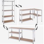 Casa si Gradina - Constructii - Depozitare, transport si protectie - Rafturi, fisete si vestiare - Raft metalic cu 5 polite Heinner RZRF012, 80x40x180cm, greutate maxima distribuita uniform pe polita 175kg - Infinity.ro