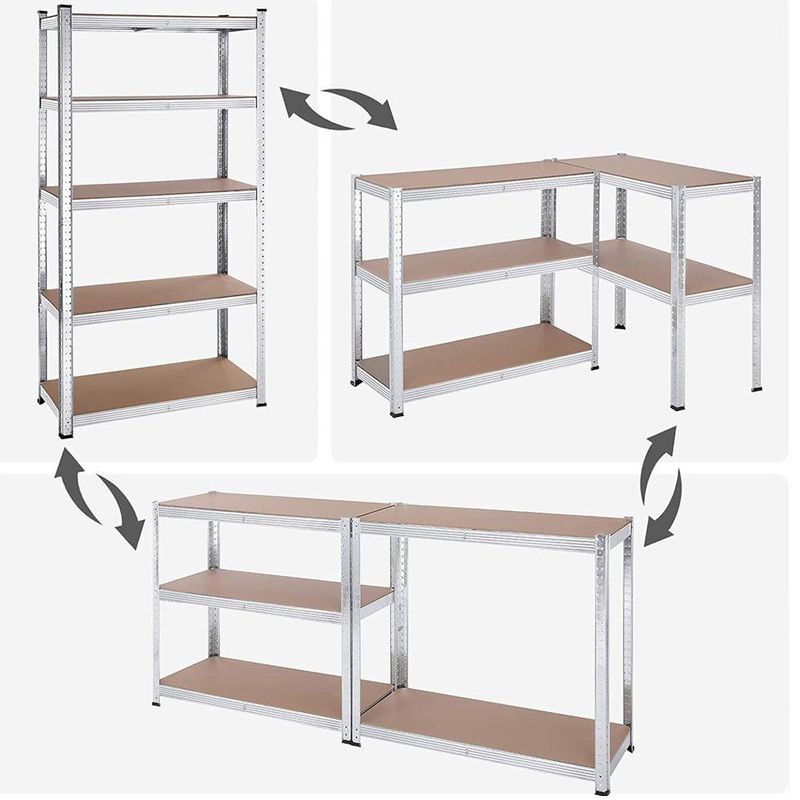 Casa si Gradina - Constructii - Depozitare, transport si protectie - Rafturi, fisete si vestiare - Raft metalic cu 5 polite Heinner RZRF012, 80x40x180cm, greutate maxima distribuita uniform pe polita 175kg - Infinity.ro
