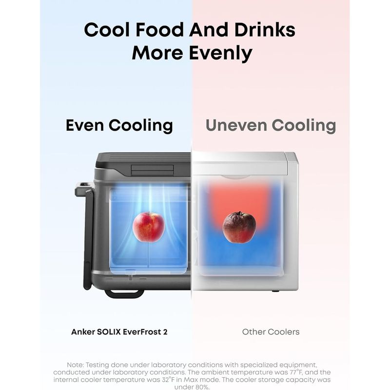 Electronice si Electrocasnice - Aparate frigorifice - Frigidere - Frigider portabil Anker Solix EverFrost 2 Powered Cooler 58L, cu baterie inclusa, Gri - Infinity.ro