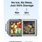 Electronice si Electrocasnice - Aparate frigorifice - Frigidere - Frigider portabil Anker Solix EverFrost 2 Powered Cooler 58L, cu baterie inclusa, Gri - Infinity.ro