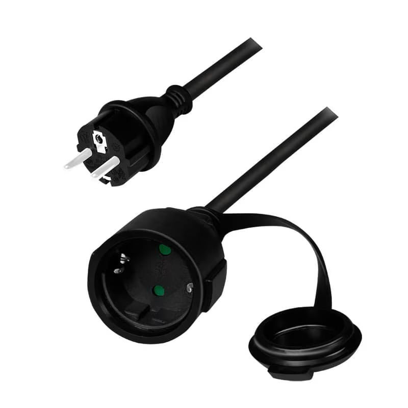 Casa si Gradina - Electrice - Accesorii electrice - Prelungitoare, triple, fise - Cablu de alimentare prelungitor, Schuko, 5m, 3x1.5mm2, 250V / 16A, black, Logilink "LPS102" (timbru verde 0.18 lei) - Infinity.ro