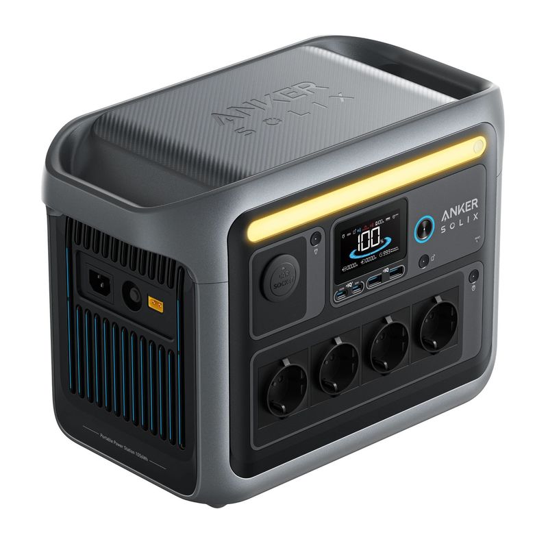 Casa si Gradina - Electrice - Panouri solare si accesorii - Accesorii panouri solare - Statie de alimentare portabila Anker Solix C1000X, 1056Wh, LiFeP04, 1800W, pentru case, camping, autorulote - Infinity.ro