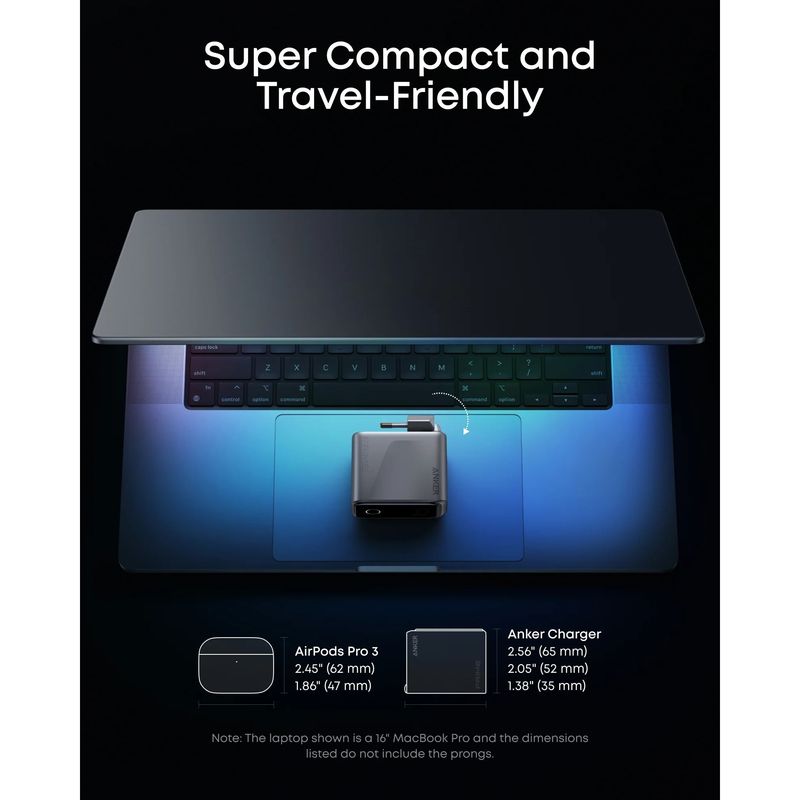 Laptop, Telefoane si Tablete - Telefoane mobile si accesorii - Accesorii Telefoane - Incarcatoare telefoane - Incarcator retea Anker Prime 160W, 3x USB-C, afisaj inteligent, gri - Infinity.ro