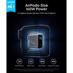 Laptop, Telefoane si Tablete - Telefoane mobile si accesorii - Accesorii Telefoane - Incarcatoare telefoane - Incarcator retea Anker Prime 160W, 3x USB-C, afisaj inteligent, gri - Infinity.ro