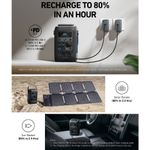 Casa si Gradina - Electrice - Panouri solare si accesorii - Accesorii panouri solare - Kit Statie de alimentare Anker Solix C300X DC cu Panou solar Anker Solix, 60W, portabil - Infinity.ro