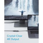 TV, Audio-Video si Foto - Accesorii TV si audio - Cabluri si adaptoare audio - Adaptor Anker 310 USB-C la 4K HDMI, Gri - Infinity.ro