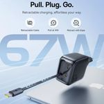 Laptop, Telefoane si Tablete - Telefoane mobile si accesorii - Accesorii Telefoane - Incarcatoare telefoane - Incarcator retea Baseus EnerCore CJ11 67W, 2x USB-C, cu cablu USB-C incorporat, Negru - Infinity.ro