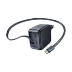 Laptop, Telefoane si Tablete - Telefoane mobile si accesorii - Accesorii Telefoane - Incarcatoare telefoane - Incarcator retea Baseus EnerCore CJ11 67W, 2x USB-C, cu cablu USB-C incorporat, Negru - Infinity.ro