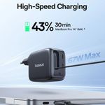 Laptop, Telefoane si Tablete - Telefoane mobile si accesorii - Accesorii Telefoane - Incarcatoare telefoane - Incarcator retea Baseus EnerCore CJ11 67W, 2x USB-C, cu cablu USB-C incorporat, Negru - Infinity.ro