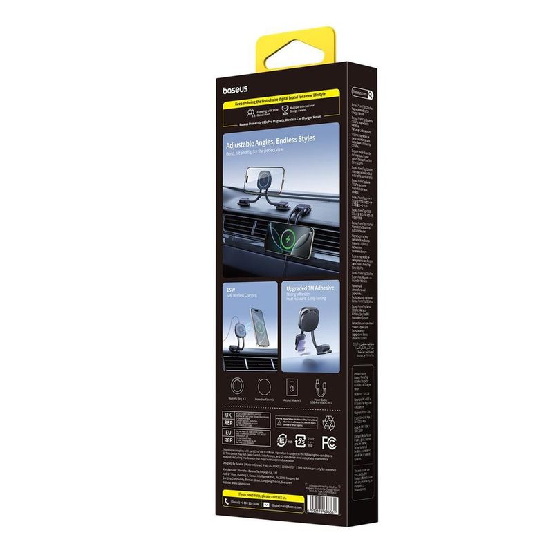 Jucarii, Copii si Bebe - Carucioare si articole de transport - Scaune auto copii - Suport pentru Masina cu Magnet - Baseus PrimeTrip C03s Pro (C0013B01) - Black - Infinity.ro