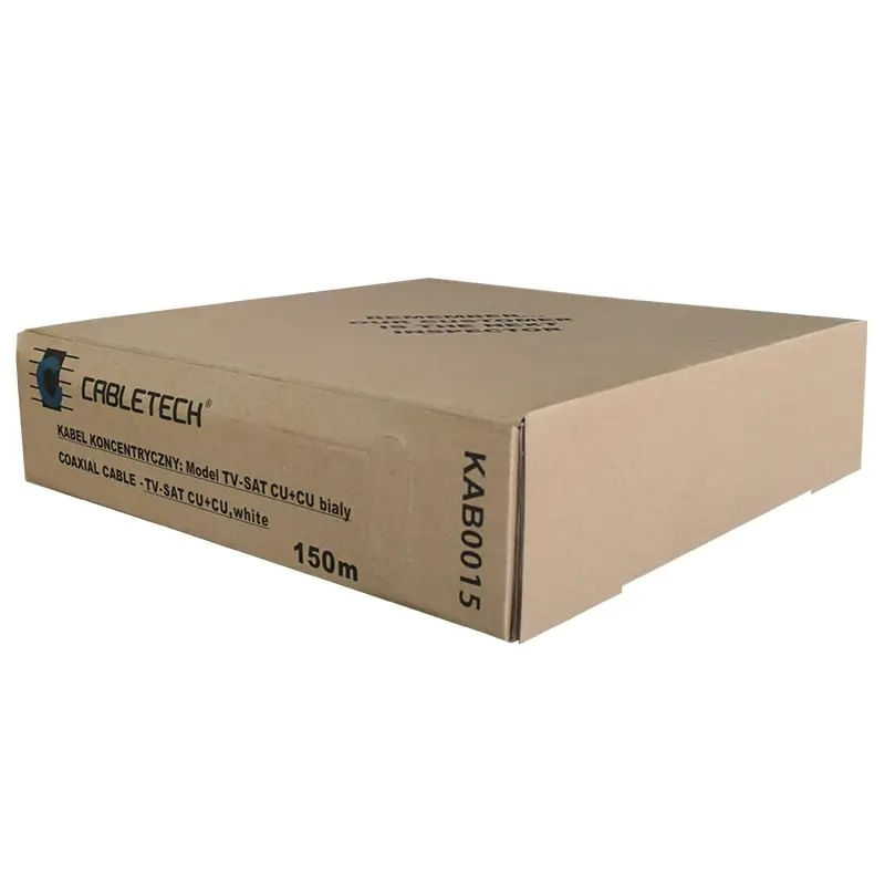 TV, Audio-Video si Foto - Accesorii TV si audio - Cabluri si adaptoare video - Cablu 10m coaxial cupru/cupru 75ohmi ecranaj 32fire cupru diametru 7.1mm Cabletech KAB0015-10 - Infinity.ro
