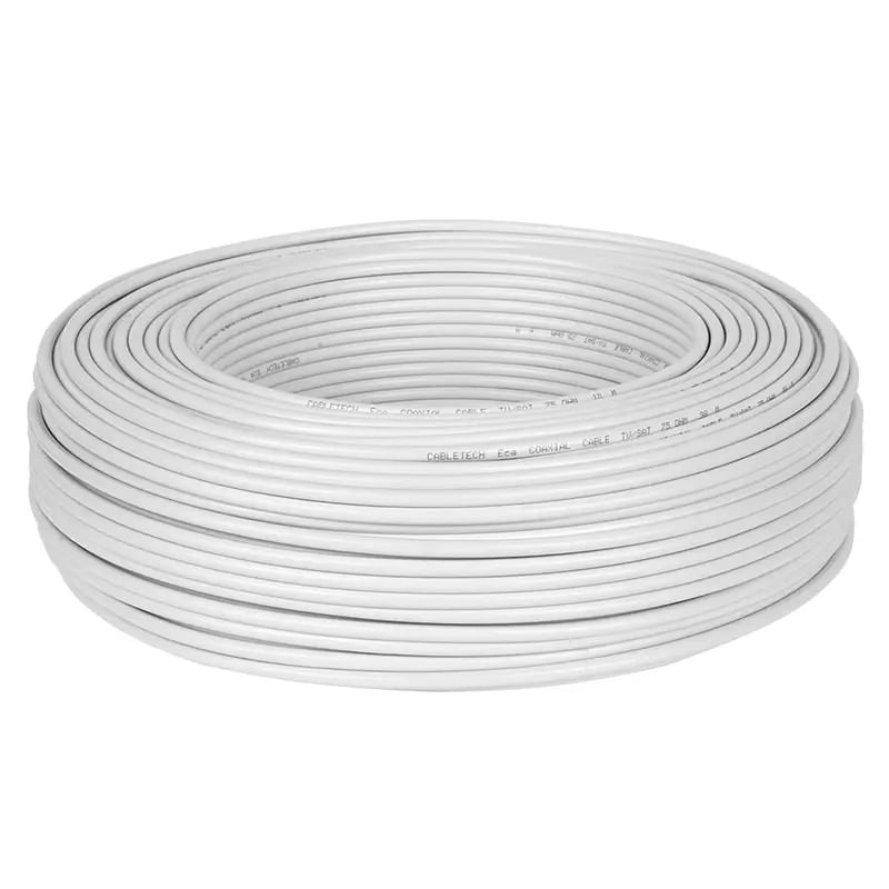 TV, Audio-Video si Foto - Accesorii TV si audio - Cabluri si adaptoare video - Cablu 10m coaxial cupru/cupru 75ohmi ecranaj 32fire cupru diametru 7.1mm Cabletech KAB0015-10 - Infinity.ro