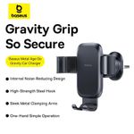 Laptop, Telefoane si Tablete - Telefoane mobile si accesorii - Accesorii Telefoane - Suport si docking telefoane - Suport auto Baseus Metal Age Gravity C40478701123-00 fixare in grilaj ventilatie negru - Infinity.ro