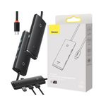 PC, gaming si accesorii - Retelistica - Hub-uri - HUB extern Baseus WKQX030301 Lite 4 porturi USB 3.0 conectare prin USB Type-C cablu 0.25m negru - Infinity.ro