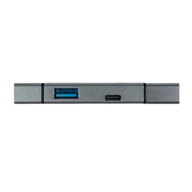 TV, Audio-Video si Foto - Aparate foto si accesorii - Accesorii foto si video - Card reader - CARD READER extern SPACER SPCR-TYPEC-USB-01 4 in 1 USB 2.0 USB Type C - SD micro SD 1x mama USB si Type-C aluminiu - Infinity.ro