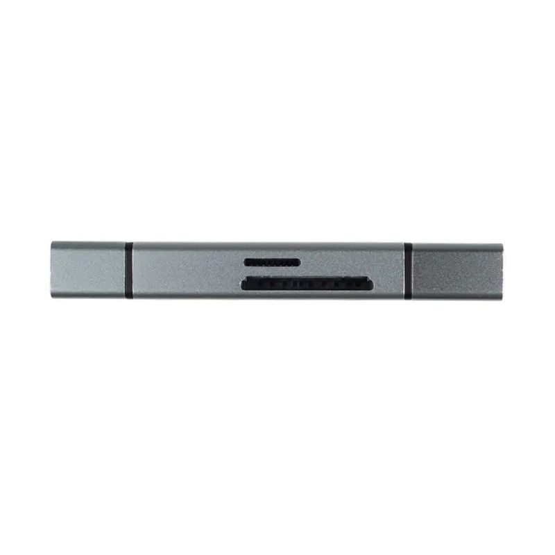 TV, Audio-Video si Foto - Aparate foto si accesorii - Accesorii foto si video - Card reader - CARD READER extern SPACER SPCR-TYPEC-USB-01 4 in 1 USB 2.0 USB Type C - SD micro SD 1x mama USB si Type-C aluminiu - Infinity.ro