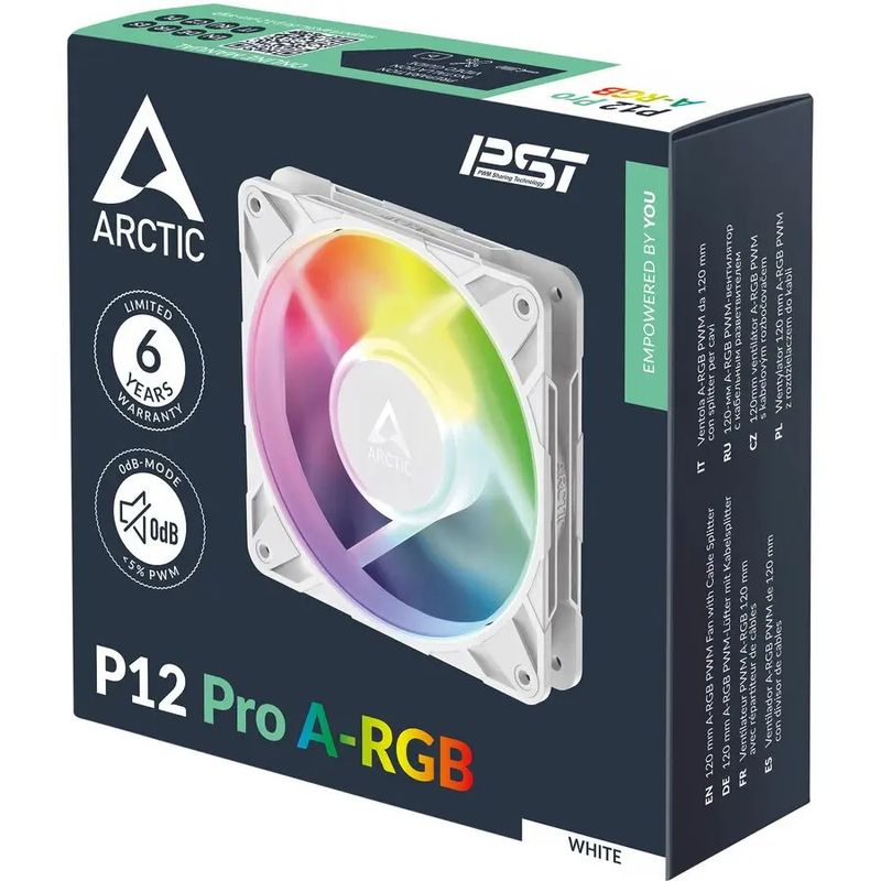 PC, gaming si accesorii - Componente PC - Coolere si Ventilatoare PC - Ventilator P12 Pro A-RGB 120x120x25mm PWM 600-3000rpm 4-pin alb ARCTIC ACFAN00311A - Infinity.ro