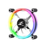 PC, gaming si accesorii - Componente PC - Coolere si Ventilatoare PC - Ventilator Zalman ZM-LF120 120mm 800-1300RPM EBR Bearing 43CFM 2x inel LED RGB 4-pin PWM negru - Infinity.ro