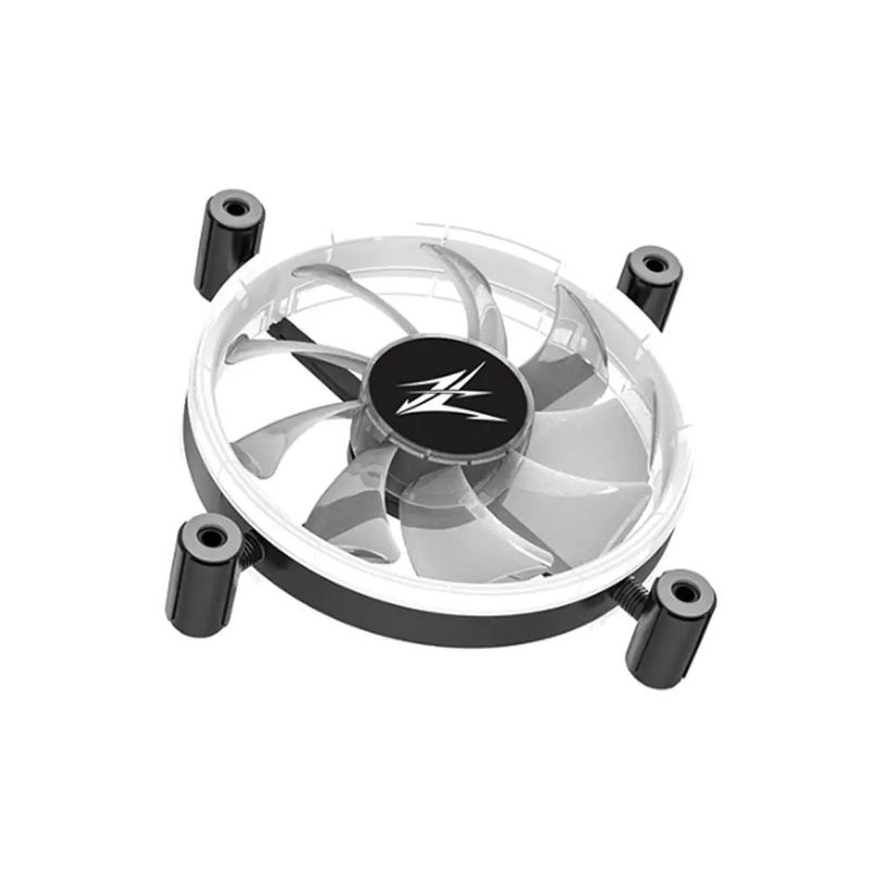 PC, gaming si accesorii - Componente PC - Coolere si Ventilatoare PC - Ventilator Zalman ZM-LF120 120mm 800-1300RPM EBR Bearing 43CFM 2x inel LED RGB 4-pin PWM negru - Infinity.ro