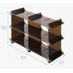 Ingrijire personala si Cosmetice - Machiaj - Portfarduri si genti cosmetice - Organizator cosmetice reglabil, 2 niveluri, suport depozitare cosmetice, parfumuri, acrilic, maro - Infinity.ro