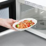Casa si Gradina - Bucatarie si vesela - Vesela si tacamuri - Platouri de bucatarie - Platou servire portelan, 4 bucati 20 x 12 cm, farfurie de servire eleganta pentru aperitive, deserturi si fructe - Infinity.ro