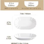 Casa si Gradina - Bucatarie si vesela - Vesela si tacamuri - Platouri de bucatarie - Platou servire portelan, 4 bucati 20 x 12 cm, farfurie de servire eleganta pentru aperitive, deserturi si fructe - Infinity.ro