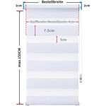 Casa si Gradina - Textile si covoare - Rulouri si jaluzele - Jaluzea dubla tip rulou fara gaurire, 55x150 cm, reglabil, pentru geamuri si usi balcon, alb - Infinity.ro